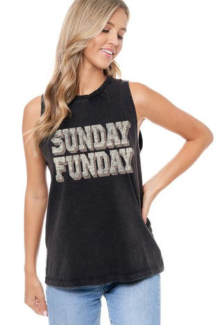 Sunday Funday Mineral Wash Graphic Tank