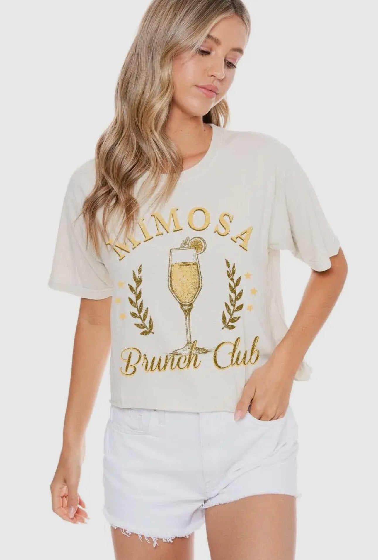 Mimosa Cropped Graphic Tee