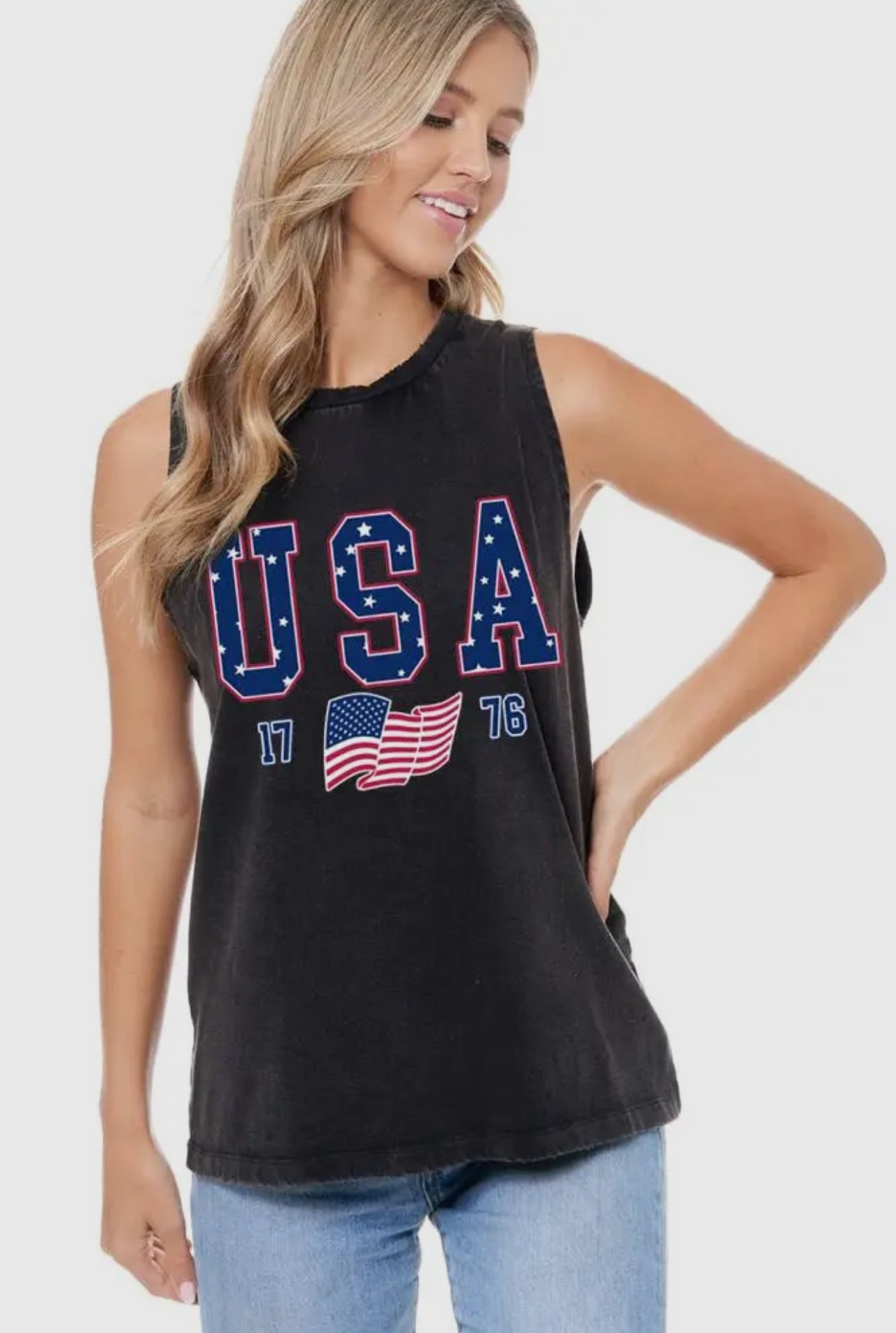 USA Mineral Wash Graphic Tank