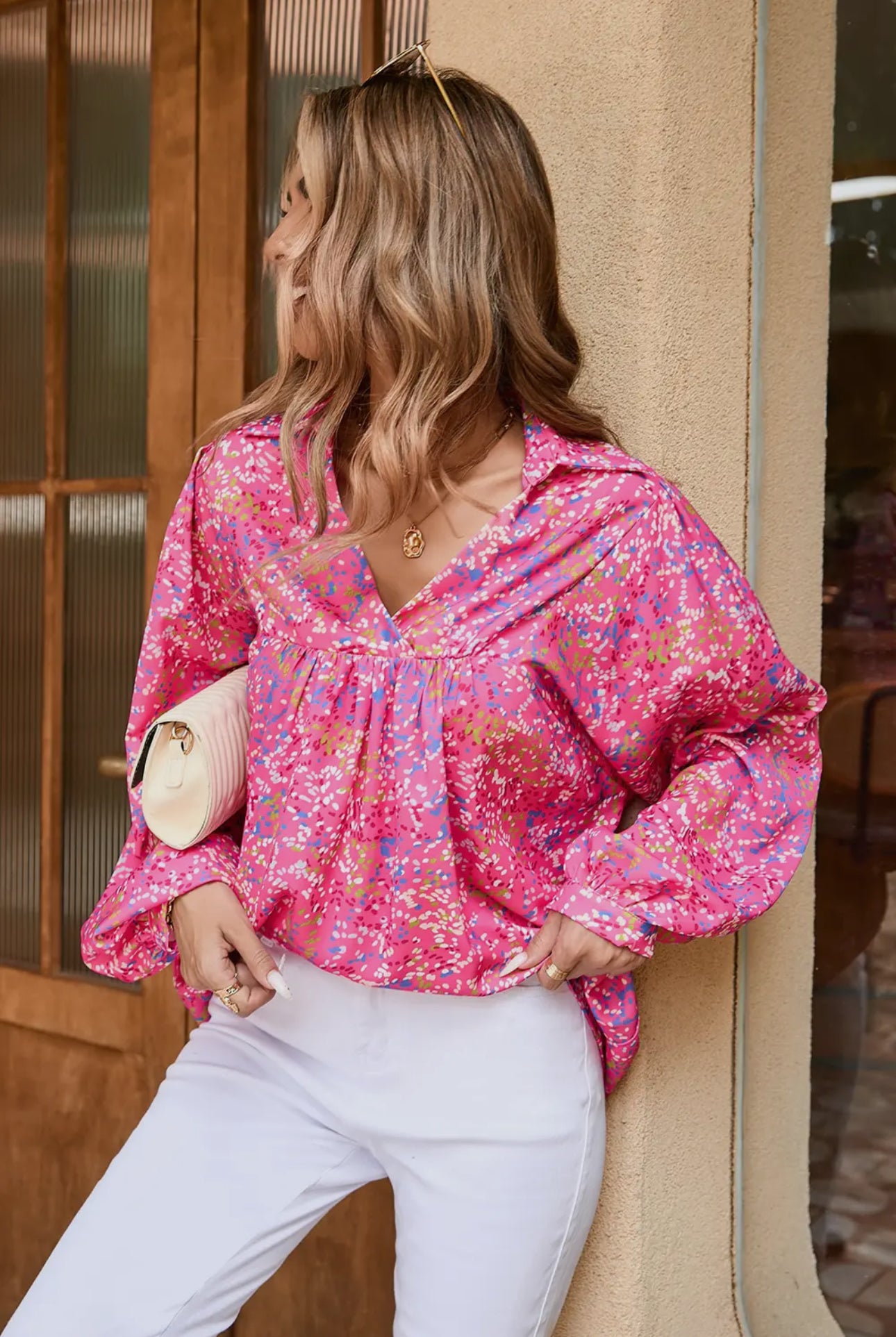 Pink Babydoll Blouse