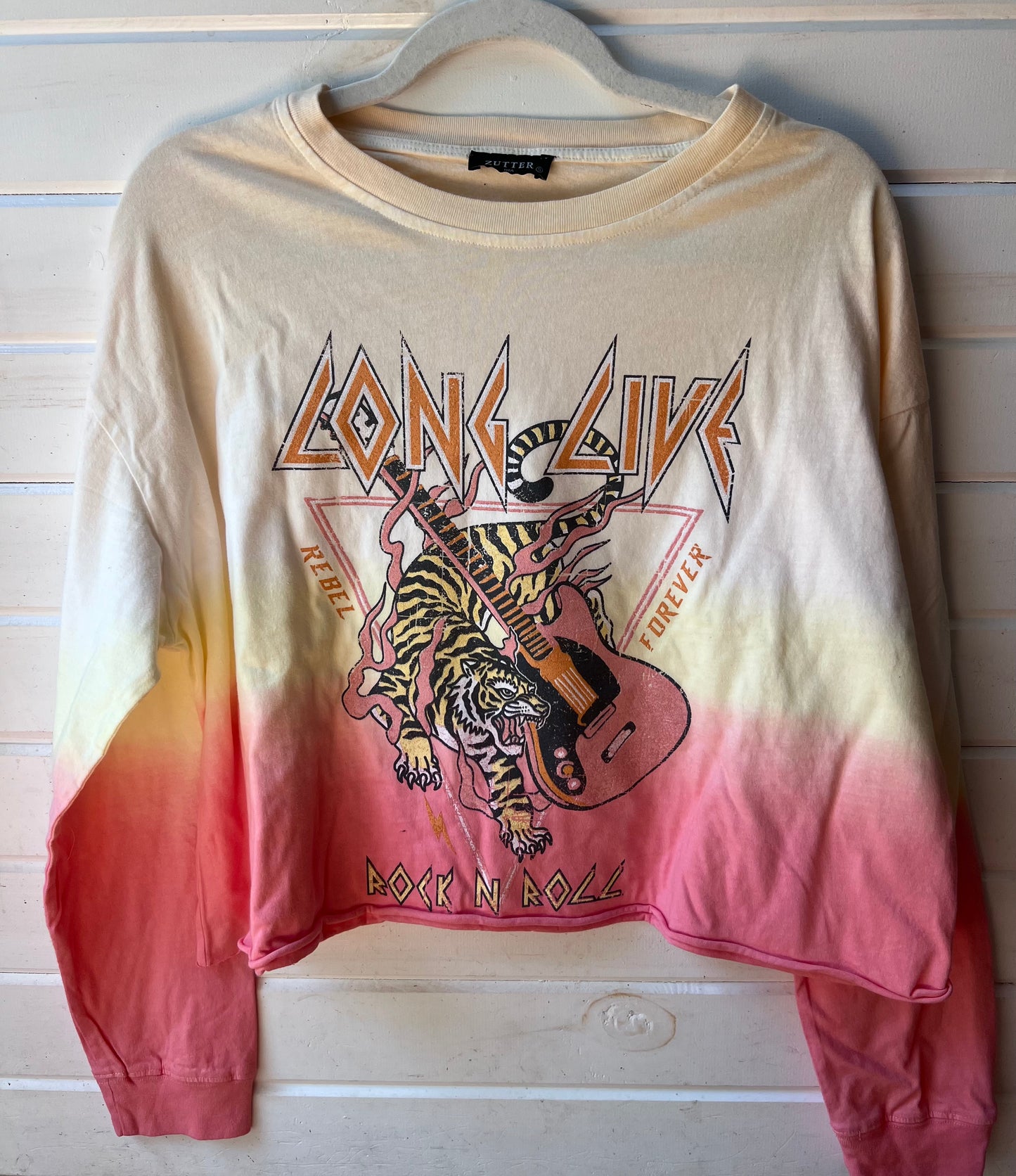 Long Live Rock & Roll Multi-Color Crop