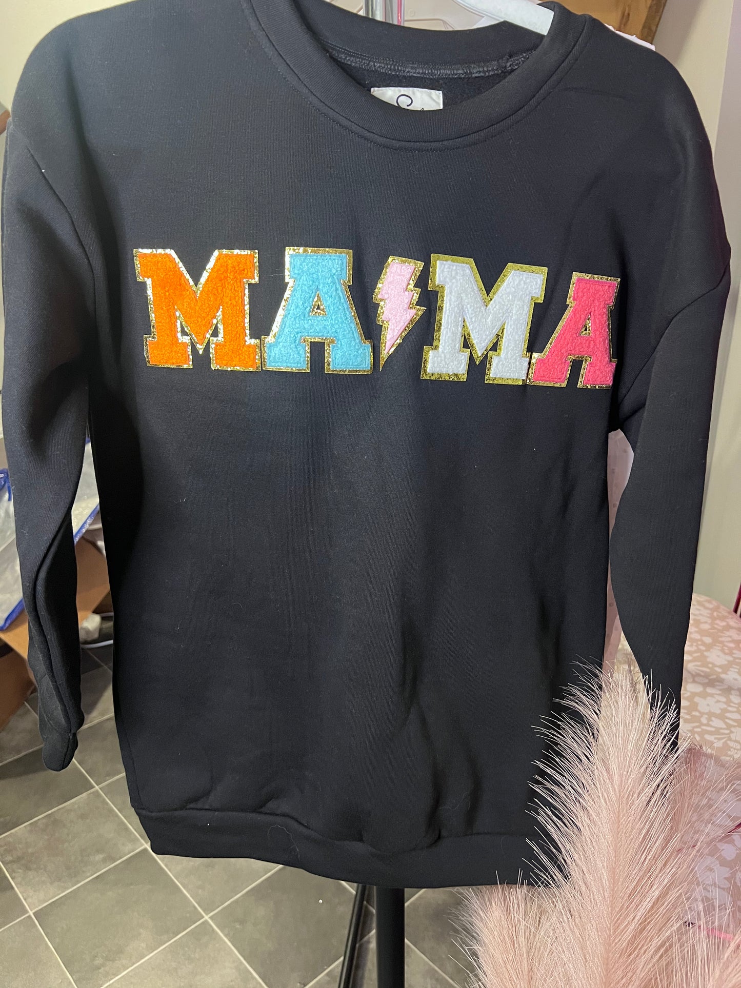 MAMA Chenill Patchwork Sweatshirts