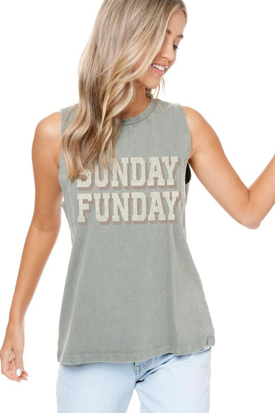 Sunday Funday Mineral Wash Graphic Tank