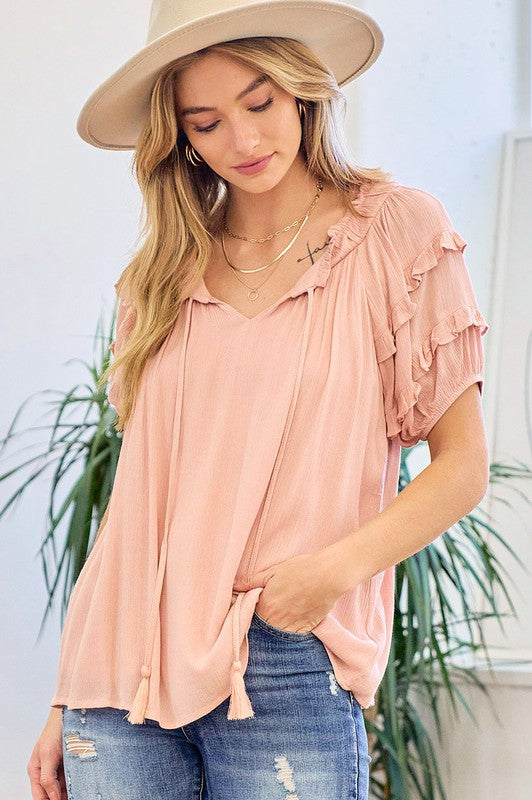 Bubble Sleeve Top